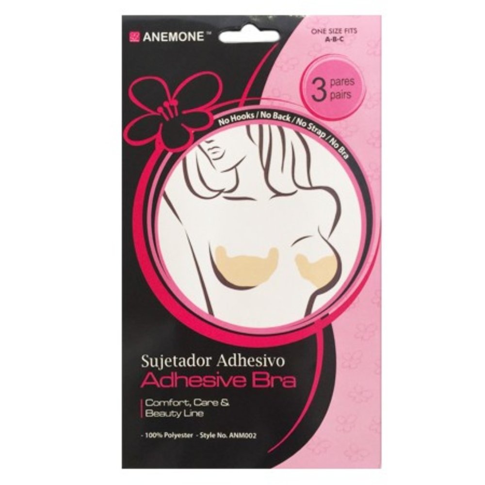 6 PACK!!  Strapless Adhesive Bra